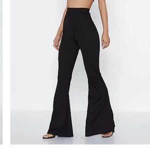 Black flare pants